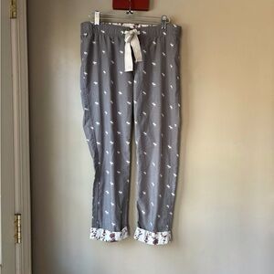 Vintage Abercrombie & Fitch Y2K Gray Moose Print Pajama Pants M (fits like a S)